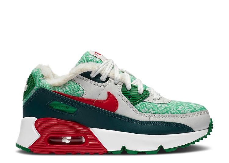 red and green air max 90