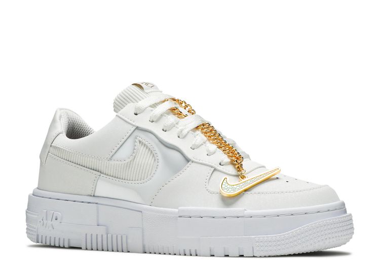 Wmns Air Force 1 Pixel 'White Gold Chain' - Nike - DC1160 100 - summit ...