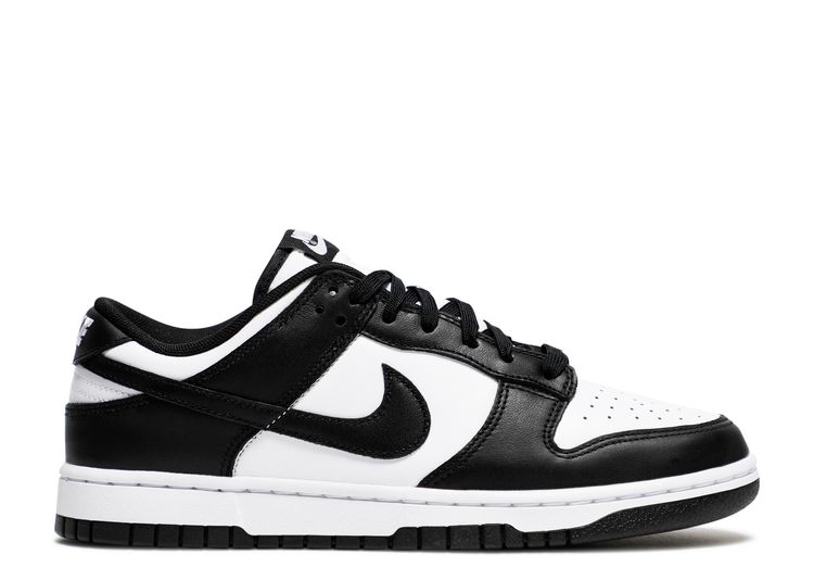 nike dunks low black white