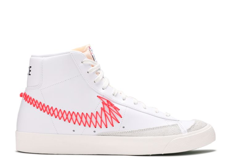 NIKE embroiders a zig-zag red swoosh in latest blazer mid'77 vintage shoe