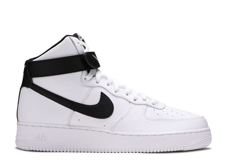 black and white air force ones high