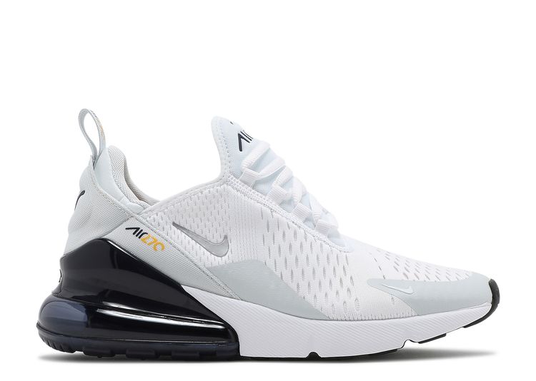 white and navy air max 270