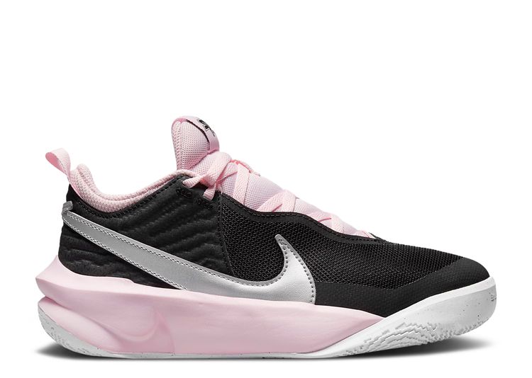 Team Hustle D10 GS 'Black Pink Foam' - Nike - CW6735 003 - black/pink foam/white/metallic silver 