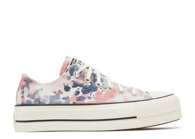 Wmns Chuck Taylor All Star Platform Low 'Washed Florals' - Converse ...