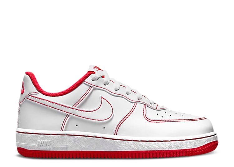 Force 1 PS 'Contrast Stitch White University Red' - Nike - DC9672 100 ...