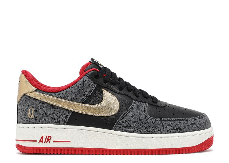 Nike Kids Air Force 1 Lv8 GS Red Satin Basketball Shoe (6) 