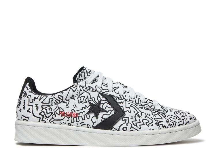 Keith Haring X Pro Leather Low - Converse - 171857C - white/black/red |  Flight Club
