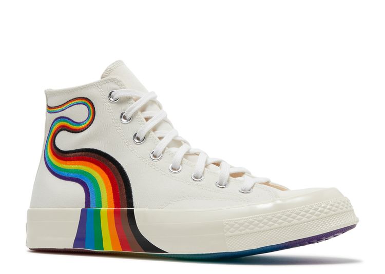 Chuck 70 High 'Pride' - Converse - 170821C - egret/multi/white bone ...