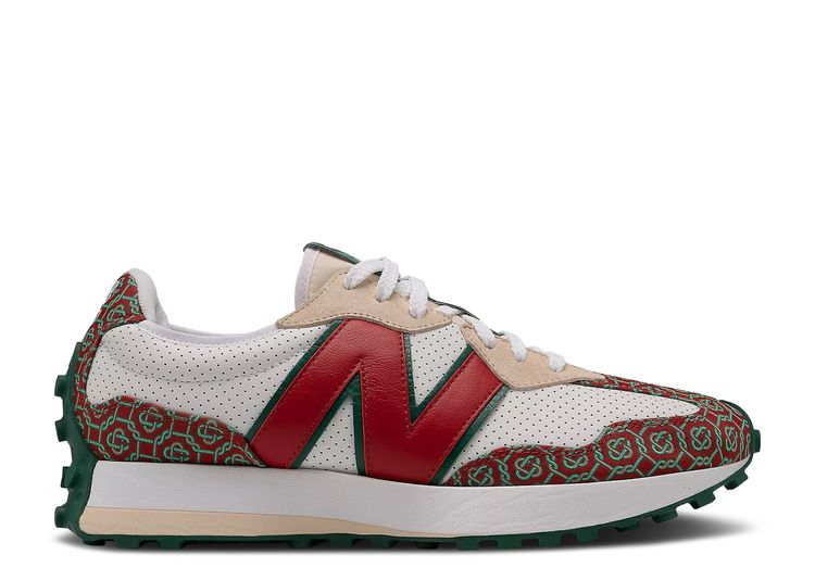 new balance casablanca 327 red monogram