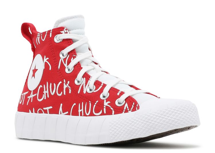 UNT1TL3D High GS 'Not A Chuck Red' - Converse - 271965C - red/white ...