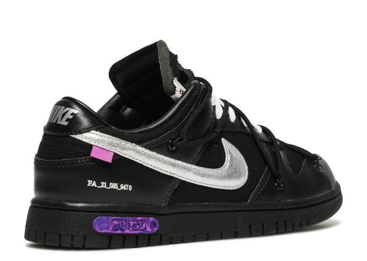 Off-White™ x Nike Dunk Low The 50 Black/Silver