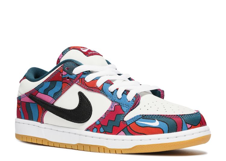 Parra X Dunk Low Pro SB 'Abstract Art' - Nike - DH7695 600 - fire