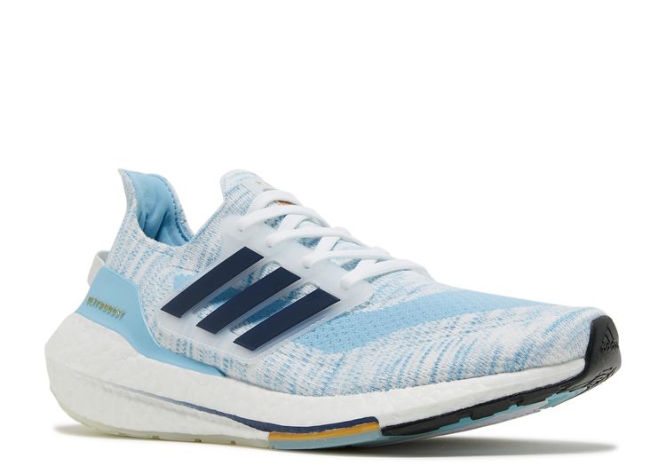 ultraboost 21 white clear blue