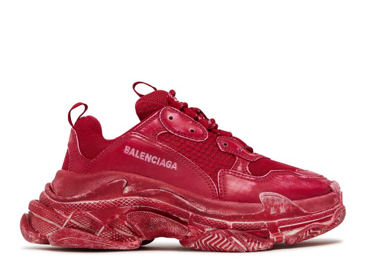 Balenciaga Wmns Triple S Sneaker 'Dark Red' - Balenciaga - 524039 W3CN3 ...