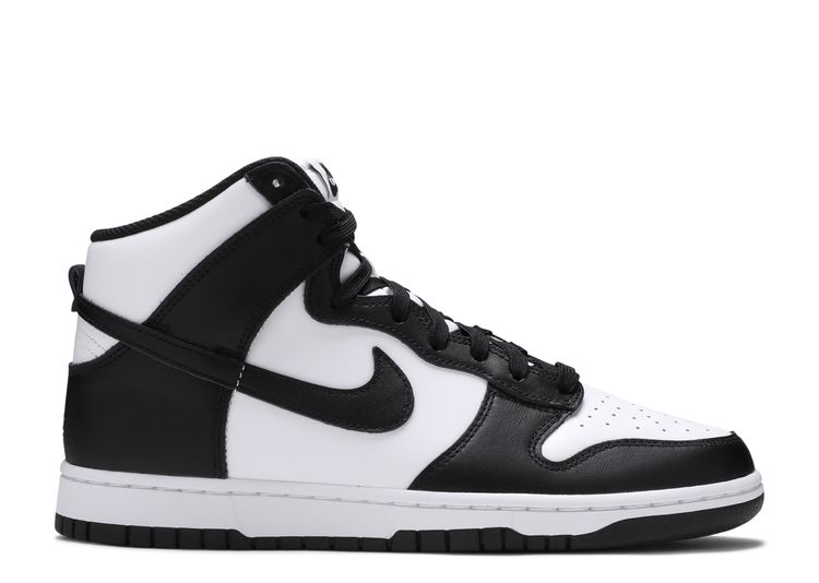 nike high top black and white