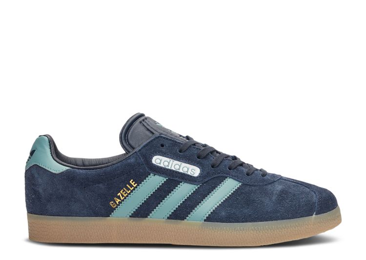navy and gold adidas gazelle