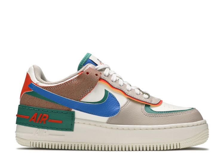 Nike Women's Air Force 1 Crater Blue/Neon Green