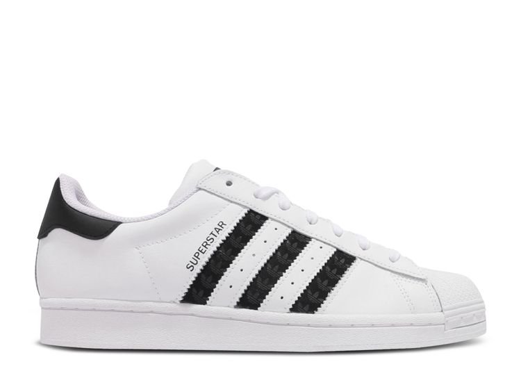 Superstar 'Logo Stripes White Black' - Adidas - H68101 - cloud white ...