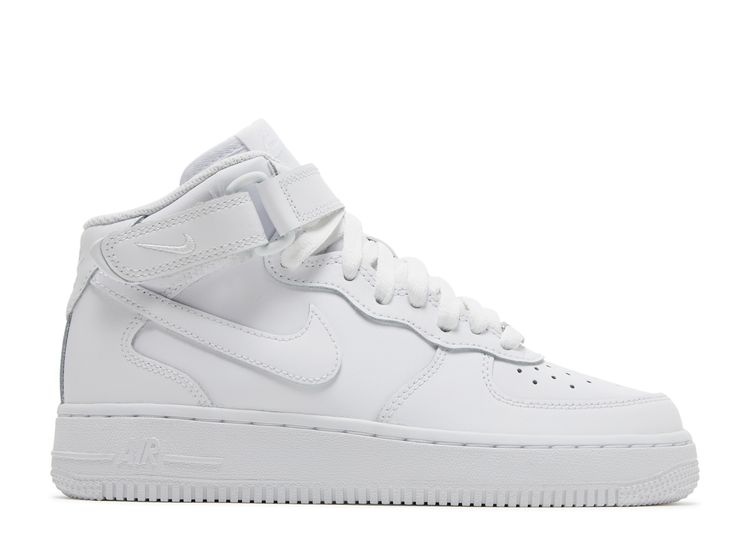 Nike (GS) Air Force 1 Mid Le White/White