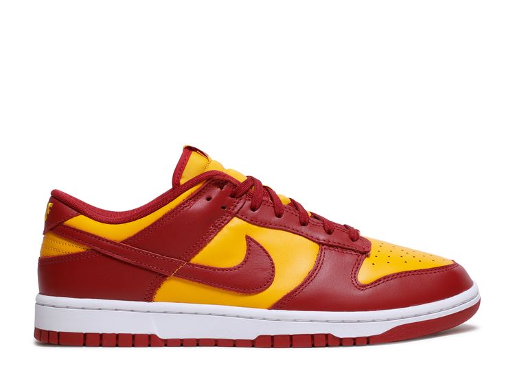 Nike Dunk High Up Sneakers in White, Red and Yellow