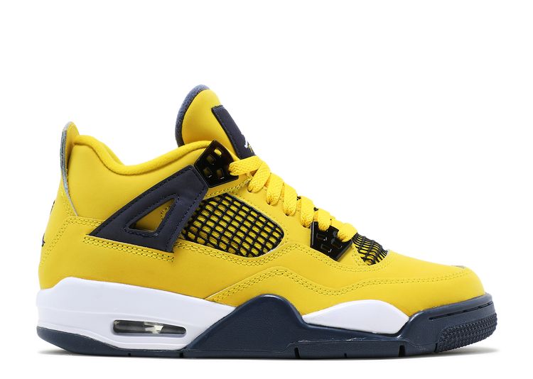 blue and yellow jordan 4s