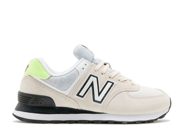 Wmns 574 'Raw Silk Bleached Lime Glow 