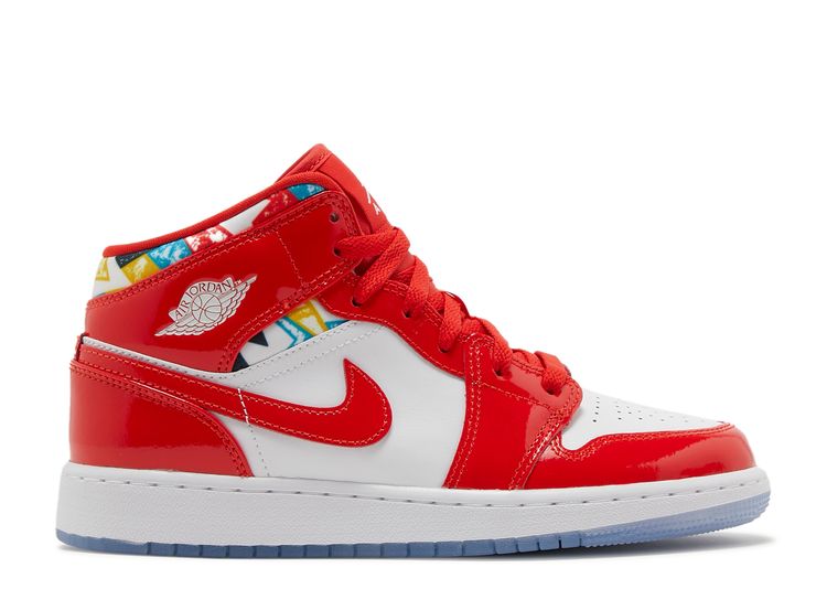 air jordan 1 mid se white red