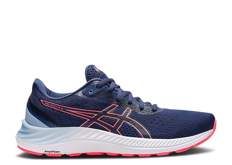 Wmns Gel Excite 8 Wide 'Thunder Blue Blazing Coral' - ASICS - 1012A915 ...