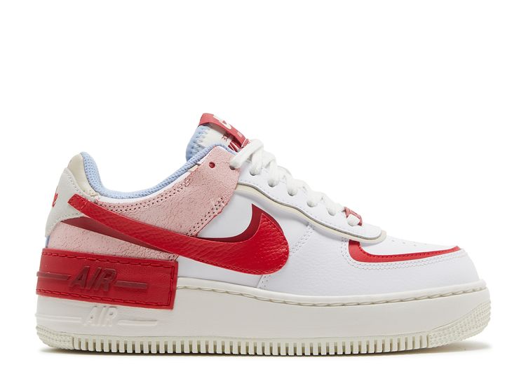 Air Force 1 Shadow 'Cracked Leather' - Nike - CI0919 108 - summit white/gym red/aluminum/university red | Flight Club