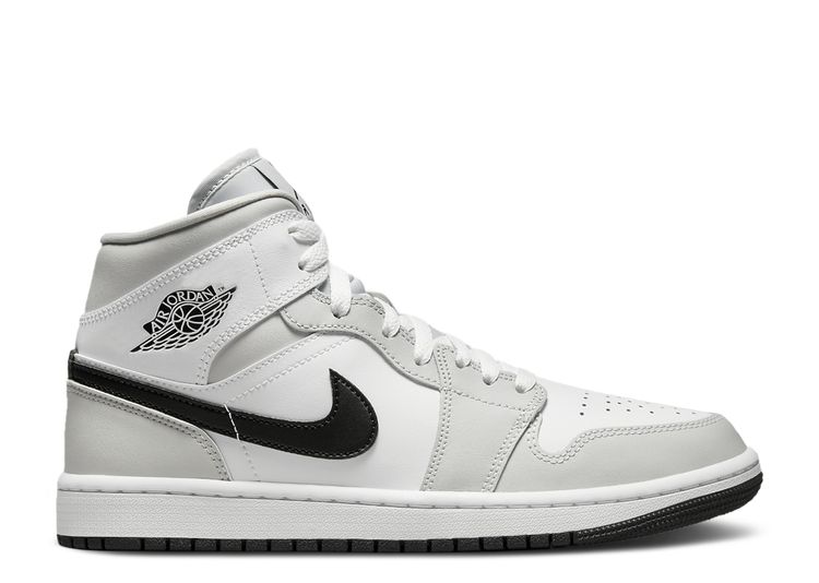 Wmns Air Jordan 1 Mid 'Grey Fog' - Air Jordan - BQ6472 015 - white