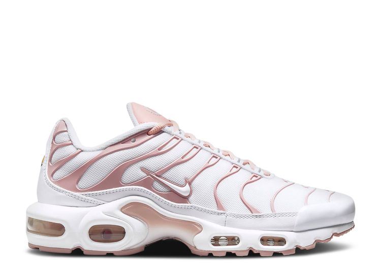 pink and white nike air max plus