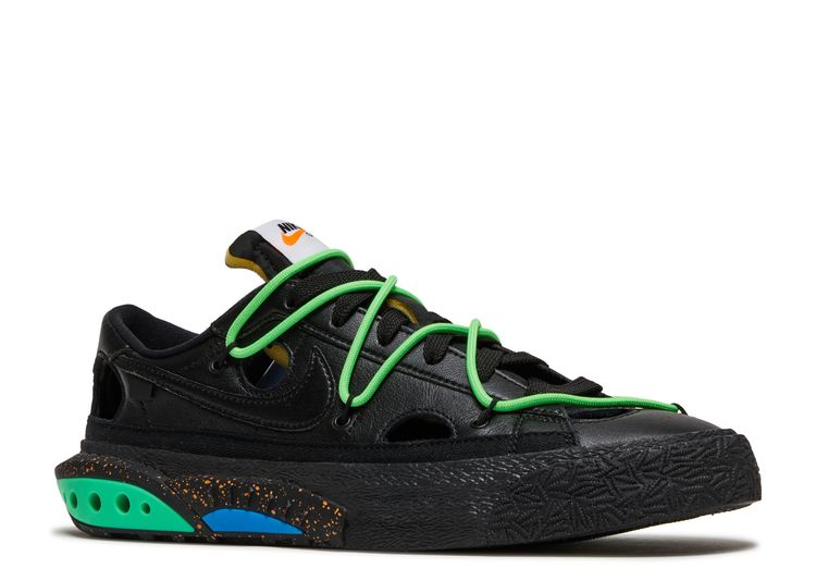 Nike x Off-White™️ Blazer Low in ow black green fluo