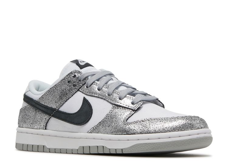 Nike Dunk High Silver Glitter Swoosh (Women's)