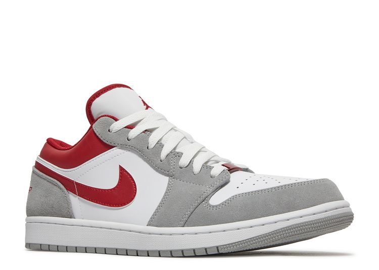 Nike Air Jordan 1 Retro High Light Smoke Grey | Size 9.5, Sneaker in White/Grey/Red