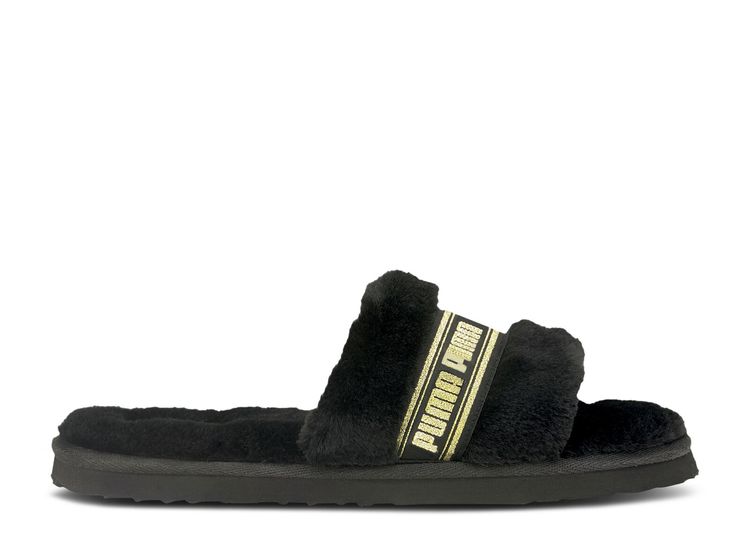 Wmns Fluff Slide 'Black Team Gold' - Puma - 384937 05 - black/team gold ...