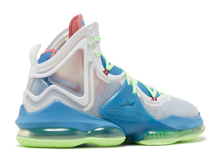 LeBron 19 'Tropical' - Nike - DC9339 400 - dutch blue/pomegranate/lime ...