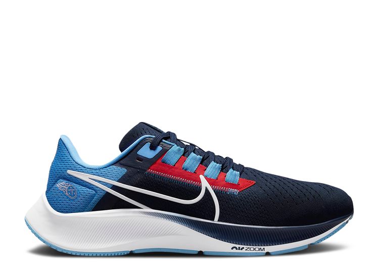 Nike Men's Air Zoom Pegasus 38 (NFL Tennessee Titans) Running Shoes in Blue, Size: 7.5 | DJ0859-400