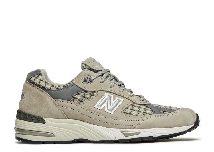 Harris X 991 Made In England 'Houndstooth' - New Balance - M991HT - beige/grey/green | Flight Club