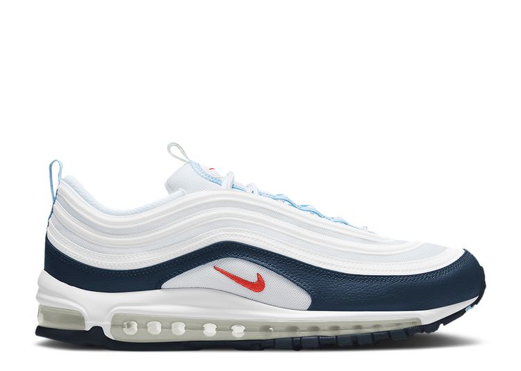 red white and navy blue air max 97