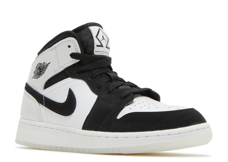 Air Jordan 1 Mid GS 'Diamond' Air Jordan - DN4321 - white/black/multi-color | Flight Club