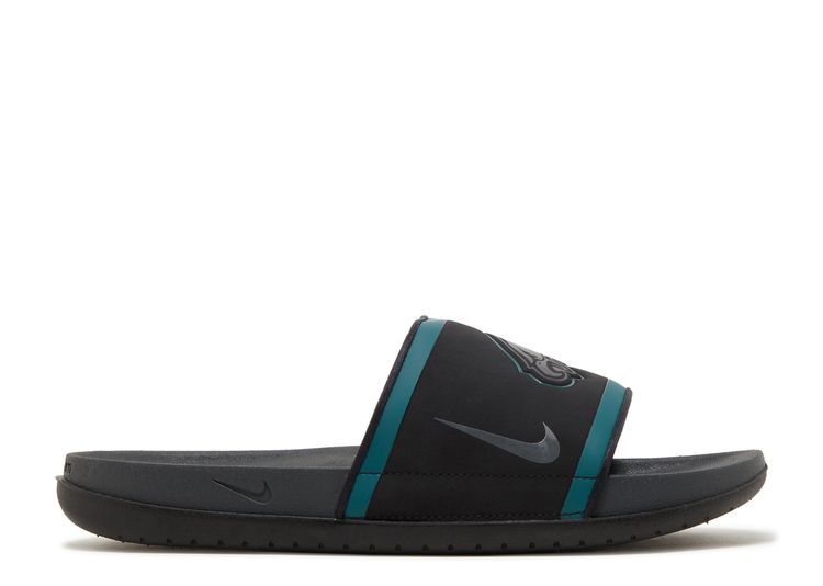 Nike Men's Offcourt (NFL Philadelphia Eagles) Slides in Black, Size: 13 | DD0523-001