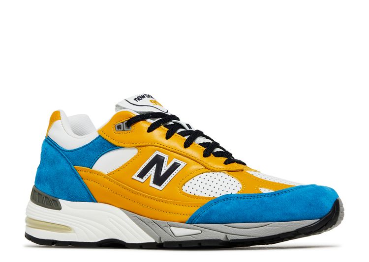 new balance 991 yellow blue