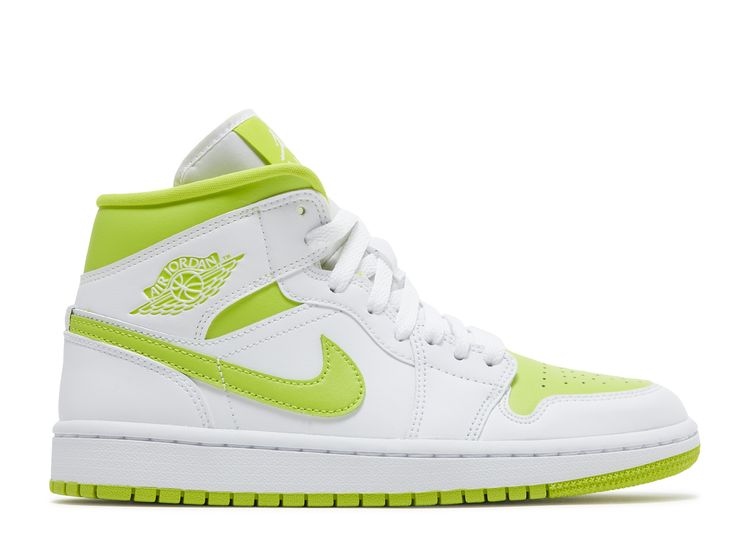 Wmns Air Jordan 1 Mid 'White Lime' - Air Jordan - BQ6472 131