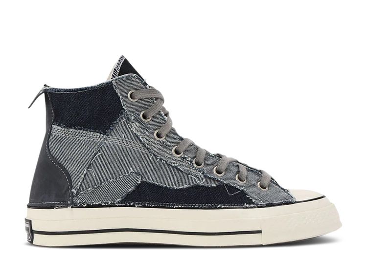 converse denim patchwork