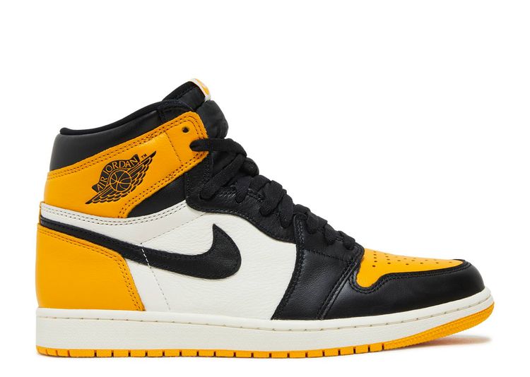 air jordan one black and yellow