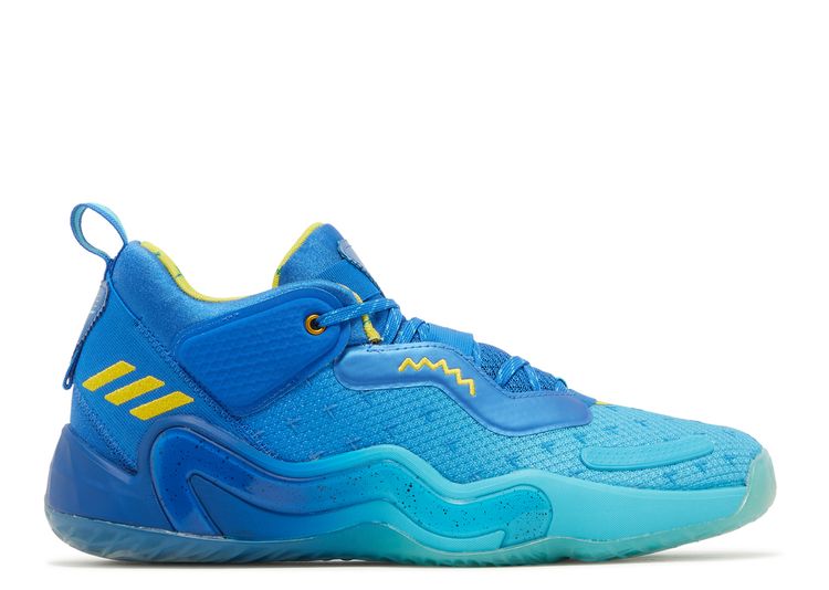 Adidas D.O.N. Issue 3 - Mens Basketball Shoes - Blue/Yellow/Cyan, Size 10.5