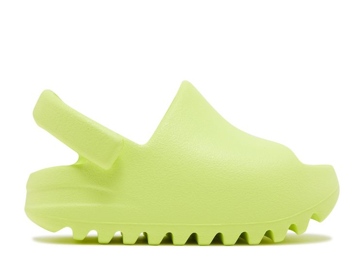 Yeezy Slides Infants 'Glow Green' - Adidas - GX6140 - glow green