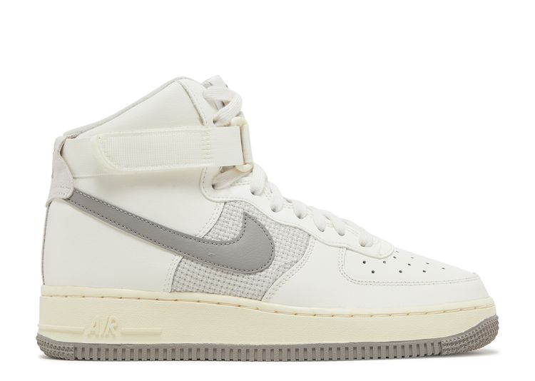 Air Force 1 High Leather GS 'Sail Medium Grey' - Nike - DV2236 100 ...