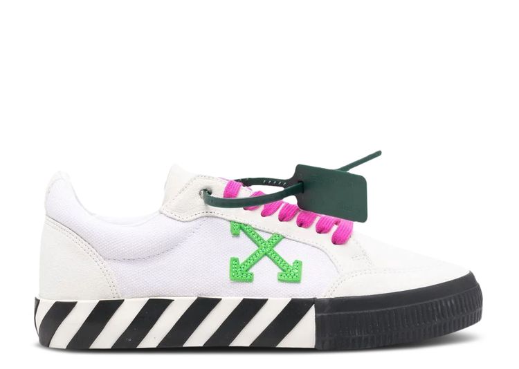 Off White Vulc Sneaker 'White Green Fuchsia' - Off White ...