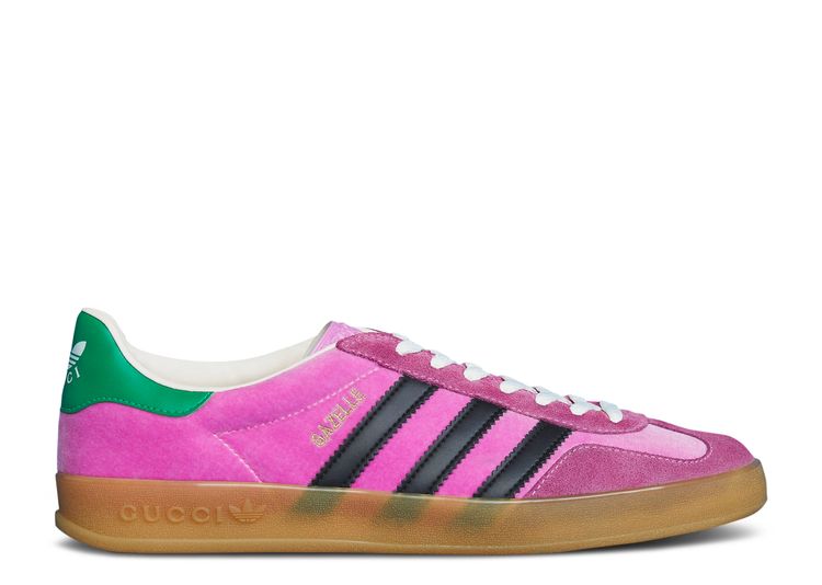 Gucci X Gazelle 'Pink - Adidas - - light pink/collegiate purple/bold green Club